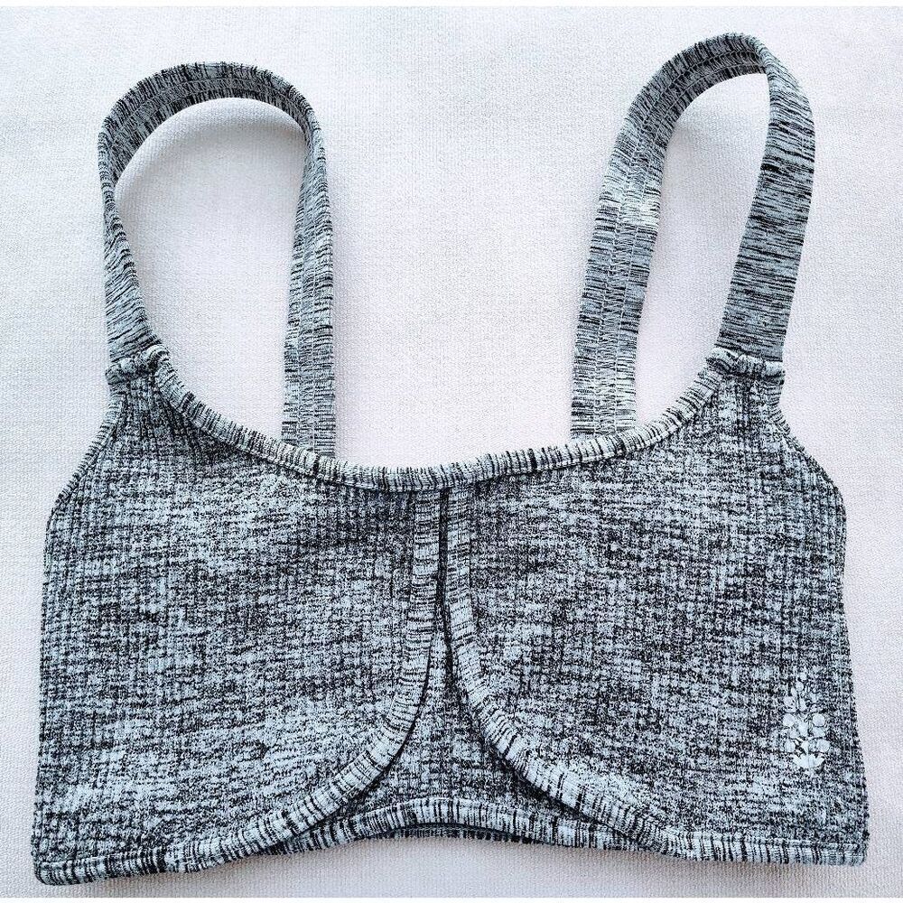 FREE PEOPLE ARRONDI BRA GRAY COMBO M/L NWOT